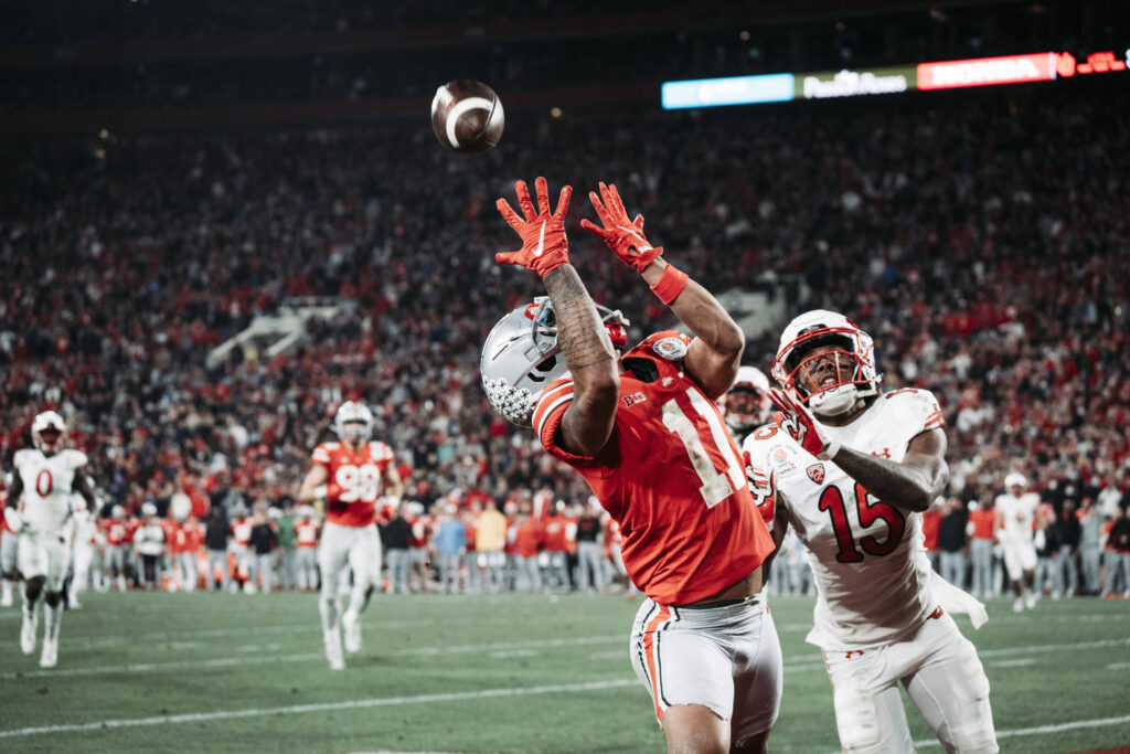 Jaxon Smith-Njigba catches touchdown from CJ Stroud in Rose Bowl | The Ohio State Buckeyes Department of Athletics