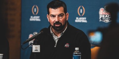 Ryan Day Peach Bowl Media Day | Image Credit: The Ohio State University Department of Athletics
