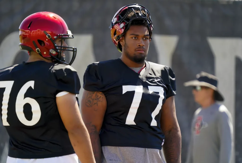 Ohio State Lands Key Transfer OL Josh Simmons | Image Credit: Nelvin C. Cepeda, San Diego Union-Tribune