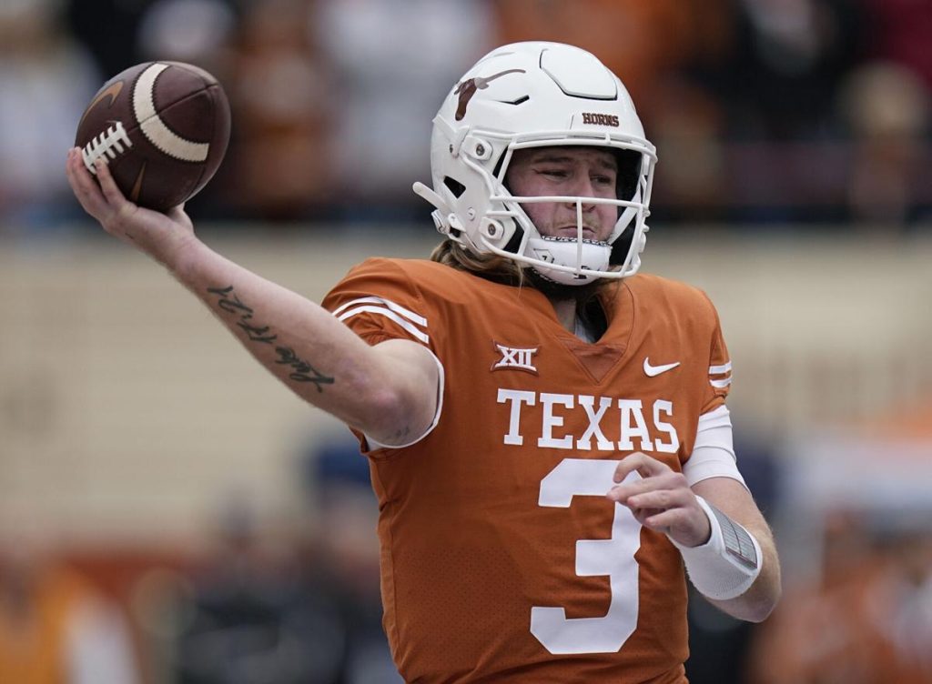 Texas quarterback Quinn Ewers and the Longhorns are favored to win the Big 12 this season.Eric Gay/Associated Press 
