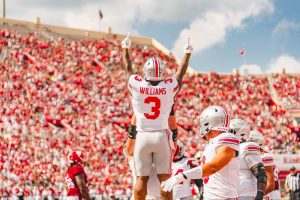 Miyan Williams Celebrating a Touchdown against Indiana |Image Credit: The Ohio State University Department of Athletics