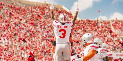 Miyan Williams Celebrating a Touchdown against Indiana |Image Credit: The Ohio State University Department of Athletics