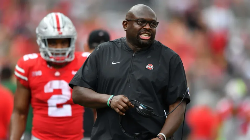 Ohio State running backs coach Tony Alford has been crushing it on the recruiting trail. / Jamie Sabau/Getty Images