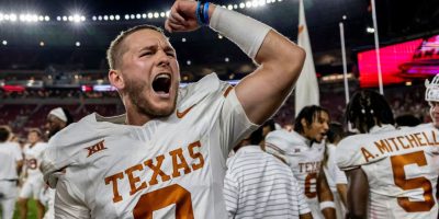 Quarterback Quinn Ewers delivered a long-awaited signature win for Texas in Week 2 at Alabama. AP Photo/Vasha Hunt
