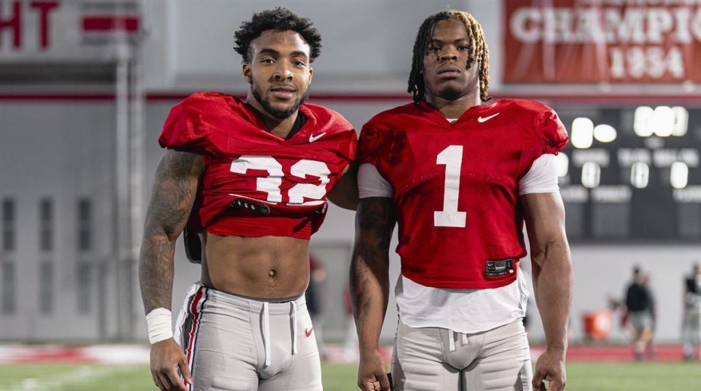 Ohio State Football Running Backs TreVeyon Henderson and Quinshon Judkins | Image Credit: 247Sports