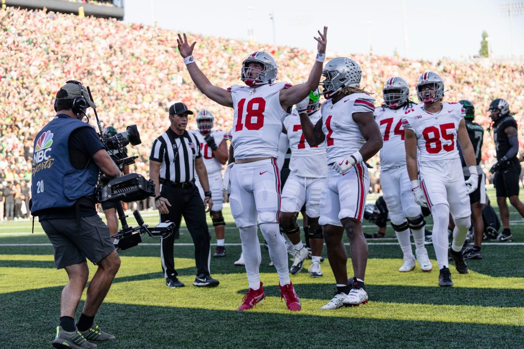 Ohio State QB Will Howard vs. Oregon in Autzen Stadium | Image Credit: The Ohio State University Department of Athletics