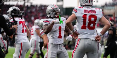 Ohio State QB Will Howard and RB Quinshon Judkins | Image Credit: The Ohio State University Department of Athletics