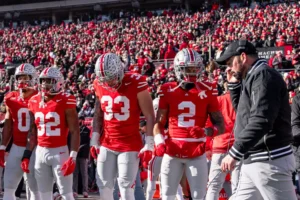 Ohio State captains and Ryan Day ahead of The Game | Image Credit: The Ohio State University Department of Athletics