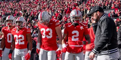 Ohio State captains and Ryan ahead of The Game | Image Credit: The Ohio State University Department of Athletics