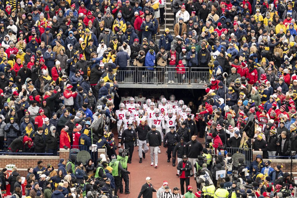 Ohio State walks out of the tunnel against Michigan | Image Credit: The Ohio State University Department of Athletics