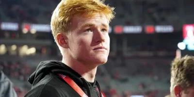 Huntington Beach quarterback Brady Edmunds visits Ohio Stadium on the day of the Ohio State Buckeyes football game against UCLA on Nov. 15, 2025. Lori Schmidt / Columbus Dispatch / USA TODAY NETWORK via Imagn Images