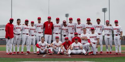 Ohio State Baseball's Scarlet team after sweeping the Scarlet & Gray World Series | Image Credit: Ohio State Baseball